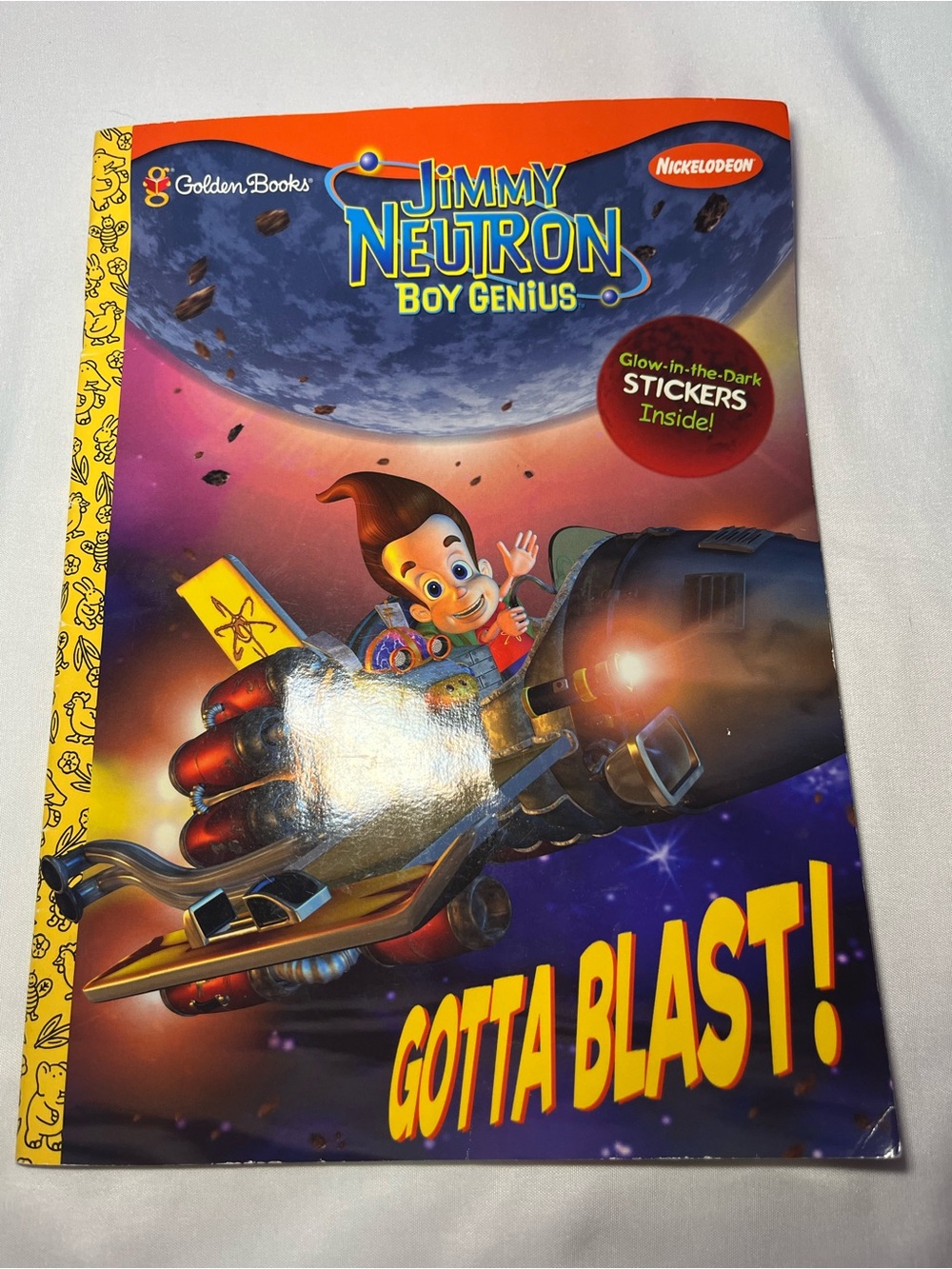 Vintage 2001 Jimmy Neutron “Blast Off” Coloring & Glow In The Dark Sticker Book